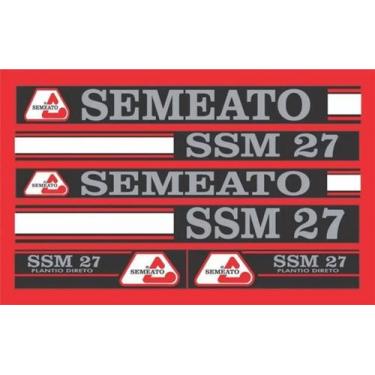 Imagem de Kit Adesivo Compatível Com Semeadora Semeato Ssm 27 Ssm27 - Spts