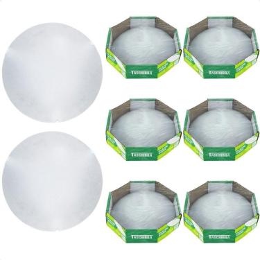 Imagem de Kit 8 Plafon Taschibra Jurerê 25cm Redondo Branco E27 Bivolt