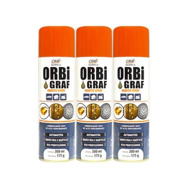 Imagem de 3 Lubrificante Grafite Spray a Seco Alta Performance 300ml Lubrificaçã