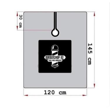 Imagem de Capa de Corte para Barbeiros e Cabeleireiros em Cetim com Zíper - Barb