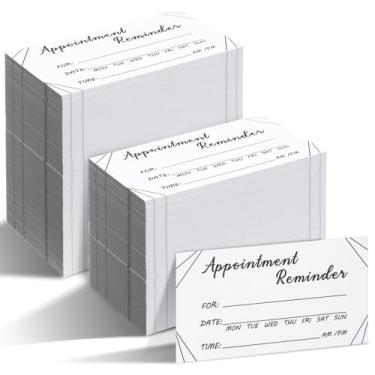 Imagem de Seajan 1000 cartões de compromisso em massa para clientes comerciais, salão de cabeleireiro, consultório odontológico, massagista, cuidado, cabeleireiro, médicos e mais (branco)