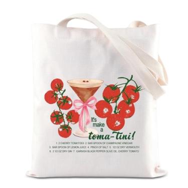 Imagem de KUIYAI Sacola Tomatini para Receita de Coquetel Tomate Cocktail Bolsa de Lona Tomate Verão Italiano Foodie Presente para Bebedor, Tomatinits-us, middle