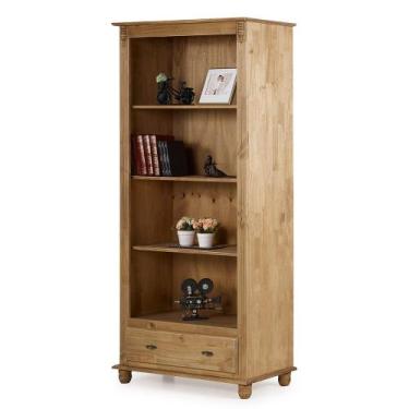 Imagem de Estante de Madeira Antique com 3 Prateleiras e 1 Gaveta - 201 - Meyer,