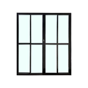 Imagem de Porta Balcão 4 Folhas Vidro 210x200 Preto Linha 25