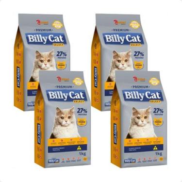 Imagem de Ração Billy Cat Select Gatos Adultos Frango - 1Kg 4 Unidades