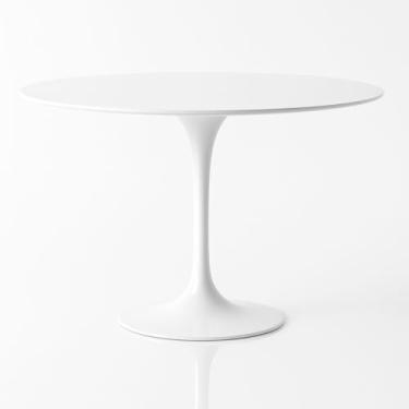 Imagem de Mesa de Jantar Tulipa Saarinen Redonda 160 cm Tampo e Base Laca Branca