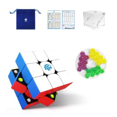 Imagem de Cubo Mágico Profissional Gan 3x3x3 Magnético 356M + porcas GES