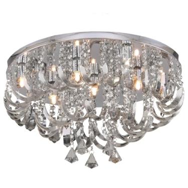 Imagem de Plafon Arco de Cristal 9 Lâmpadas Transparente - SL-93779/C9