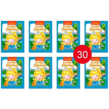 Imagem de Kit 30 Livrinhos Cinderela Lembrancinha De Festa Sacolinha Aniversário