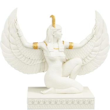 Imagem de Estátua Maat Deusa Da Verdade - Estatueta (Cor Mármore Dourado)