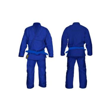 Imagem de Kimono Judô Trançado Leve Infantil Marca Aranha, Azul, M1