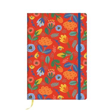 Imagem de Caderneta sem pauta Redoma Flower - capa estampada floral, 96 folhas, 8,8x13,8 cm