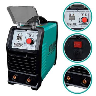 Imagem de Máquina Solda Portátil Inversora Bivolt 160A Amperes MMA TIG DC Balmer