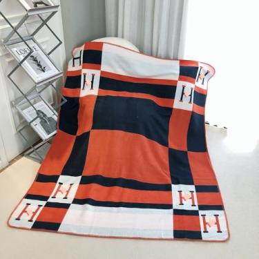 Imagem de Fcteap h Cobertor de lã macia sofá cobertor para mulheres sofá-cama pelúcia lã ponto flanela aconchegante grande confortável colcha estética nova casa sala de estar quarto decoração viagem essenciais