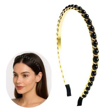 Imagem de Tiara Blogueirinha Arquinho Delicada Classic Design com Pérolas (1 Und