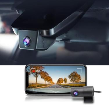 Imagem de Fitcamx Frontal 2K+Traseira 1080P Dash Cam para Toyota Highlander 2017-2019 LE Limited L XLE Platinum Hybrid (Gen3), OEM Estilo, Dual HD Vídeo, WiFi, Loop Gravação, G-Sensor, Plug&Play, 64GB Cartão
