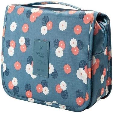 Imagem de Frasqueira Necessaire Bolsa De Viagem Cabide Organizador Cosmeticos Maquiagem Maleta Com Gancho Academia