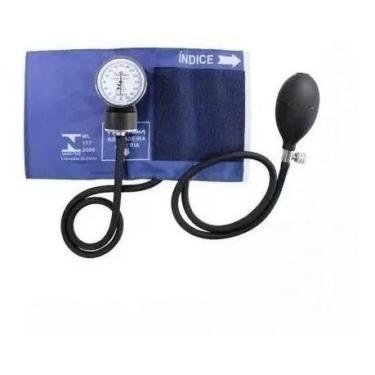 Imagem de Aparelho Medidor De Pressão Esfigmomanômetro Premium, Azul