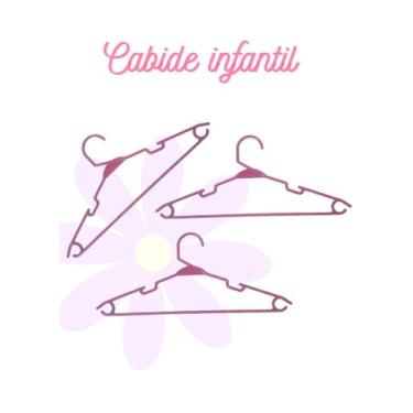 Imagem de Cabide Infantil rosa 50 unidades. - J.F Indústria