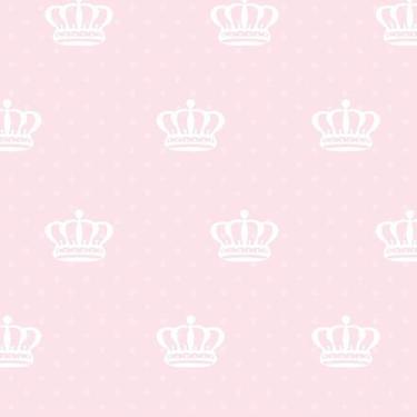 Imagem de Papel de Parede Adesivo Poá Rosa Coroas - 045 - Multimpressão
