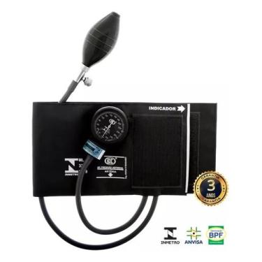 Imagem de Esfigmomanômetro Medidor De Pressão Manual Bic + Estojo