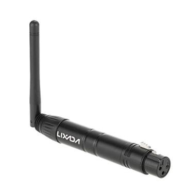 Imagem de Domary 2.4G ISM DMX512 sem fio fêmea XLR transmissor receptor LED para palco PAR Party Light com antena