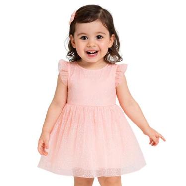 Imagem de Vestido Infantil Menina Ft Casamento Tule Florido Borboleta - anjo da 