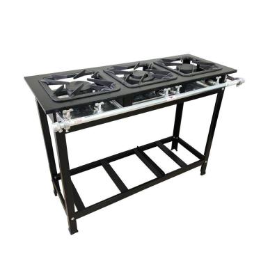 Imagem de Fogao 3 Bocas 30X30 Gold Sl-cfzg-124 Gas Glp Alta Pressao Perfil 7Cm De Pe Queimador Starline - Cefaz