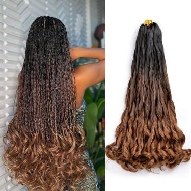 Imagem de Extensões de cabelo trançadas Vitorish French Curly de 22 polegadas, 8
