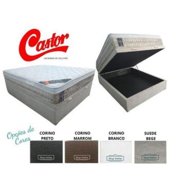 Imagem de Conjunto Colchão Castor Premium Tecnopedic + Cama Box Baú Jadmax Blind