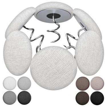 Imagem de MAICOBI Alfinetes de saias de cama, botões cobertos de linho, pinos torcidos para capa de sofá, para saias de cama, alfinetes de estofamento, suportes de poltrona, capas de apoio de braço (12, branco)