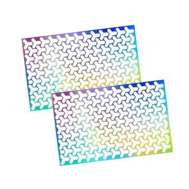 Imagem de MOXRUQ 2 peças de adesivos de luz traseira traseira de carro, decalque de luz traseira gráfico favo de mel de 48 cm x 30 cm, folha de filme de luz traseira DIY impermeável, modificação da capa de luz