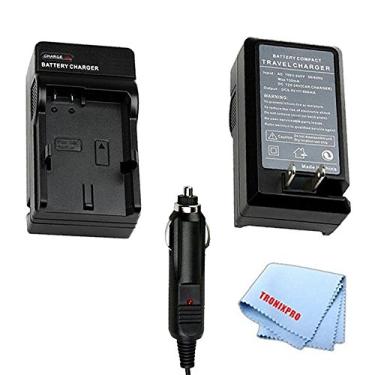 Imagem de Carregador de bateria para carro/casa para Panasonic DMW-BLF19 bateria para câmera Lumix DMC-GH3, DMC-GH4 e mais + pano de microfibra Tronixpro