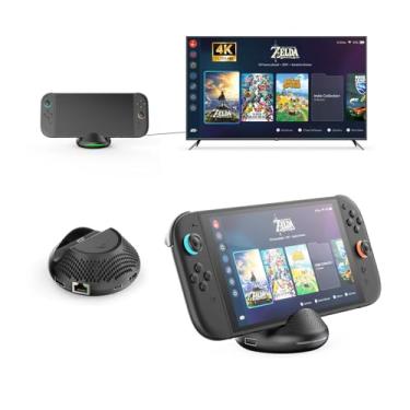 Imagem de 4K/60Hz UHD Switch 2 TV Dock para Nintendo Switch 2 2025, com adaptador HDMI 2.0/porta LAN/porta tipo C/porta USB carregador PD para Nintendo Switch 2 (USB 2.0, HDMI 2.0)