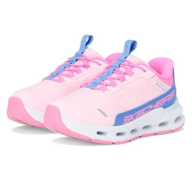 Imagem de Skechers Tênis feminino sem cadarço, Glide-Step + -Vista Lane 303654l (criança pequena), Rosa/azul, 5.5 Big Kid