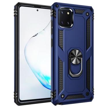 Imagem de SORAKA Capa para Samsung Galaxy Note10 Lite com suporte para anel Capa Slim Fit de TPU macio Capa Samsung Galaxy Note10 Lite com placa de metal para suporte magnético de telefone para carro