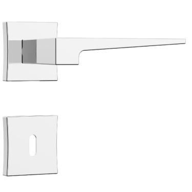 Imagem de Fechadura Classic Polaris 3200 com Roseta Quadrada para Interior Cromada - 30026 - STAM