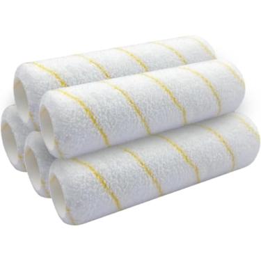 Imagem de Crozzfog - Pacote com 5 capas de rolo de pintura de 23 cm, kit de rolo de pintura de microfibra para soneca de 9 polegadas, kit de rolo de pintura para projetos de pintura em superfícies ásperas