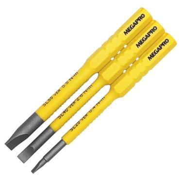 Imagem de MEGAPRO Pacote de brocas de substituição isoladas | Certificação VDE | Proteção de 1000 V | Bits compatíveis com a chave de fenda MEGAPRO Defender VDE (plana/ranhura)