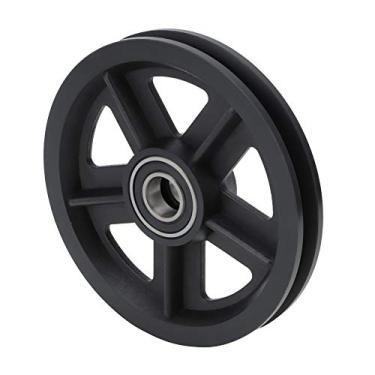 Imagem de Eujgoov Roda de Porta de Celeiro Deslizante, Rolo de Hardware, Polea Deslizante para o Rolo de Hardware da Porta de Guia de Permanecer, Mantenha a Equilibrada, Lisa e Silenciosa, Discos de Nylon,