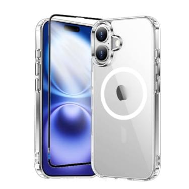 Imagem de Capa Capinha Case Magnética Carregamento por Indução E Película de Vidro 3d Para iPhone (iPhone 16)