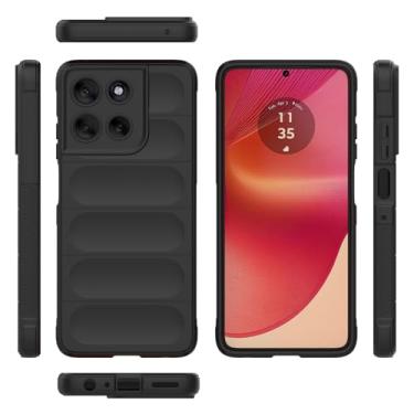 Imagem de Capa compatível com Motorola Moto G66J, compatível com Motorola Moto G56 5G XT2529-2 / G66Y XT2529-3 XT2529-4 TPU capa protetora de silicone macio preta