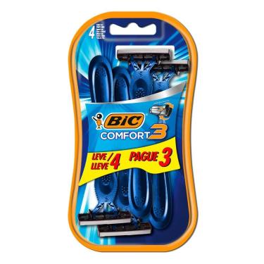 Imagem de Barbeador descartável Confort3 Advance Azul 4uni Bic