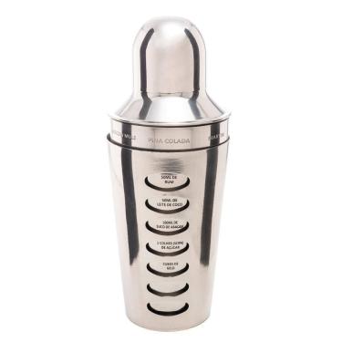 Imagem de Coqueteleira De Aço Inox C/Receitas De Drinks