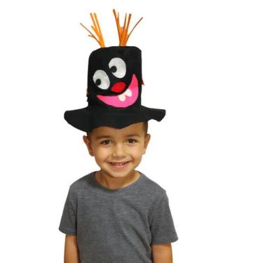 Imagem de Chapéu Maluco De Feltro Festa Fantasia Halloween - Usina de Arte, Pret