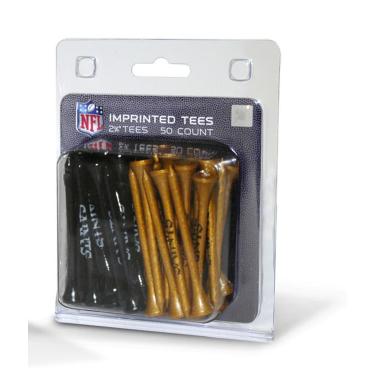 Imagem de Team Golf NFL New Orleans Saints Pacote com 50 camisetas de golfe de 6 cm, pacote com 50, tamanho regulamentar, várias cores de times