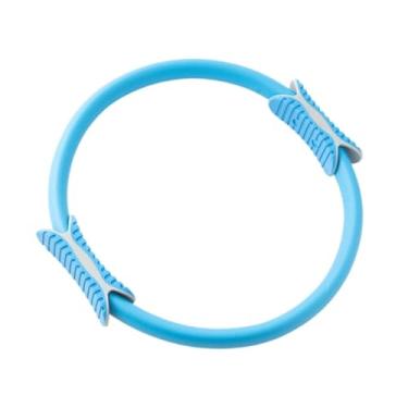 Imagem de UGPLM Anel de Pilates Círculo Coxa Equipamentos de Exercício Acessórios de Treino Anel de Fitness Feminino Círculo de Pilates para Músculos Abdominais e, Azul
