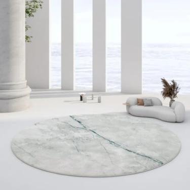 Imagem de Tapetes redondos de pelúcia para decoração de quarto, carpetes para sala de estar, área macia, carpete grosso para casa, tapetes fofos (200x200 cm/8)