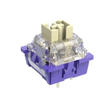 Imagem de Switch para Teclado Mecânico Redragon Panda Tátil de Dois Estágios Roxo com Glitter 60gf 3 Pinos IP56 com 38un A113 HP1