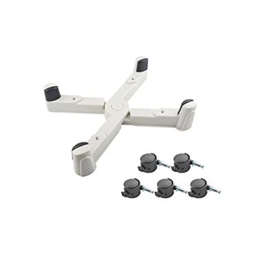 Imagem de Suporte de PC Suporte de CPU Base de Host de Mesa Prateleira de Plástico com Polia Suporte de PC é adequado para a maioria dos hosts de PC (Cor: Dourado, Tamanho: 1)